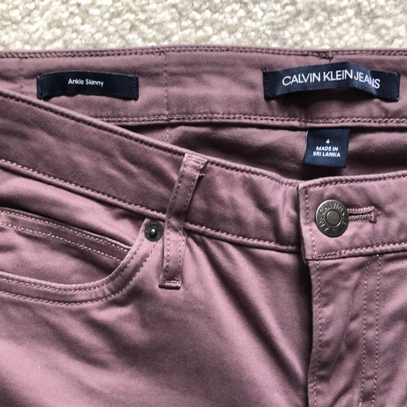 Calvin Klein Ankle Skinny Khaki Pants Sz 4 - Picture 8 of 11